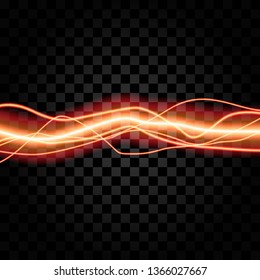 Lighting Electric glow. thunder storm glow sparkle vector transparent
