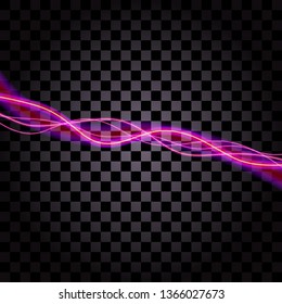 Lighting Electric glow. thunder storm glow sparkle vector transparent