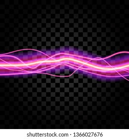 Lighting Electric glow. thunder storm glow sparkle vector transparent