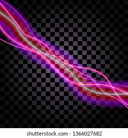 Lighting Electric glow. thunder storm glow sparkle vector transparent