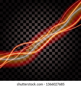 Lighting Electric glow. thunder storm glow sparkle vector transparent