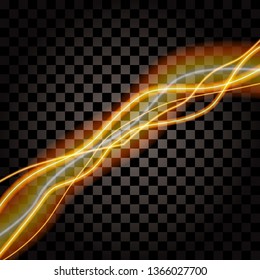 Lighting Electric glow. thunder storm glow sparkle vector transparent