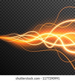 Lighting Electric thunder storm glow sparkle vector transparent