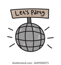 lighting element illustrator hand drawing for party 