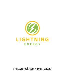 Lighting Energy Logo Design Vector Flat Stock Vector (Royalty Free ...