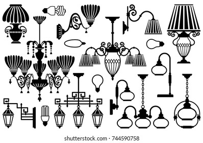 The lighting equipment for the house. Vector illustration