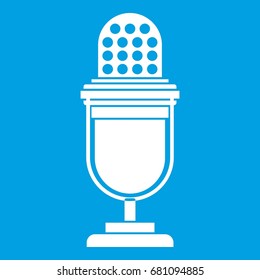 Lighting equipment icon white isolated on blue background vector illustration