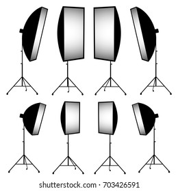 lighting equipment, strip soft box vector