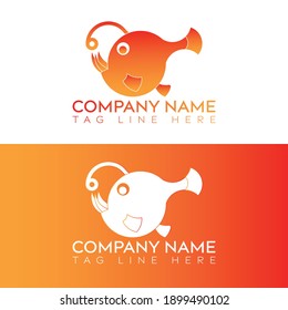 Lighting fish logo, element, icon, vector, illustration.