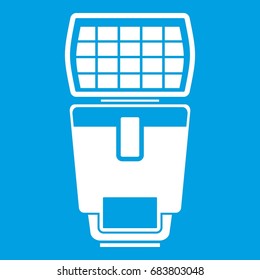 Lighting flash for camera icon white