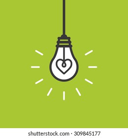 Lighting heart bulb