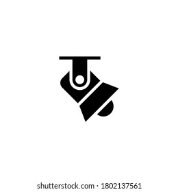 Lighting Icon in black flat glyph, filled style isolated on white background