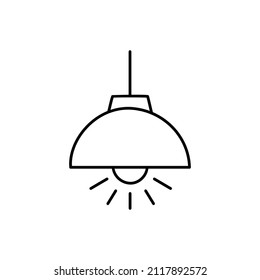 Lighting Icon in black line style icon, style isolated on white background