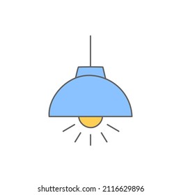 Lighting Icon in color icon, isolated on white background 