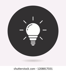 Leuchtsymbol. Vektorgrafik einzeln. Einfaches Piktogramm für Grafik- und Webdesign.