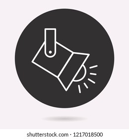 Lighting icon. Vector illustration isolated. Simple pictogram for graphic and web design.