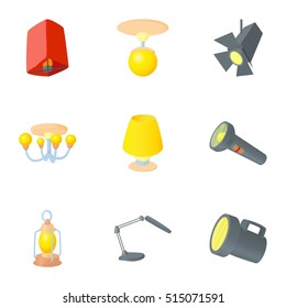 Light Equipment Icons Set Cartoon Illustration Stock Vector (royalty 