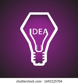 iluminación, lámpara que designa una idea sobre un fondo coloreado 