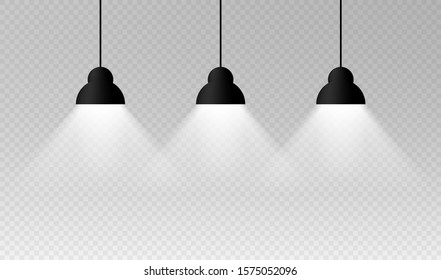 Lighting Lamp Empty Space. Vector illustration.
