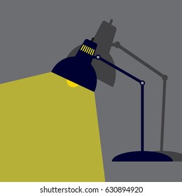 Lighting Lamp Flat Style with Shadow Vector Illustration