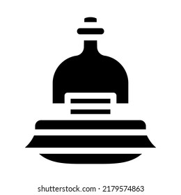 vector de icono de glifo de lámpara de iluminación. señal de luz. ilustración de símbolo aislado