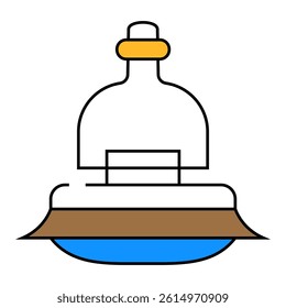 lighting lamp line icon vector. lighting lamp sign. isolated symbol illustration
