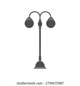 Lámpara de iluminación con dos segundos. Ilustración vectorial para el diseño de temas. Aislado sobre un fondo blanco. Diseño sencillo.