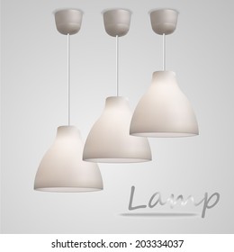 lighting of lamps, vector Illustration