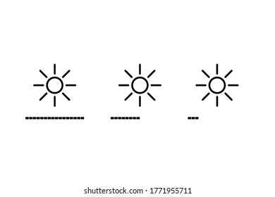 Lighting levels in screen your device