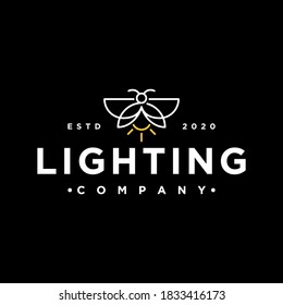 lighting logo design, firefly logo design