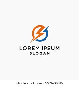 lighting logo icon simple premium