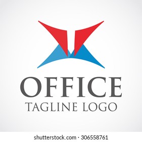 Lighting ornament circle abstract vector logo design template decoration ribbon business icon creative company identity symbol concept