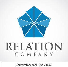 Lighting ornament circle abstract vector logo design template decoration ribbon business icon creative company identity symbol concept