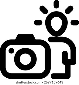 Padrão de Iluminação, Retrato, Ícone de Contorno do Assunto