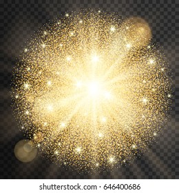 Lighting spark. Vector Illustration.