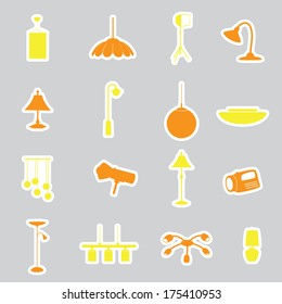 lighting stickers set eps10