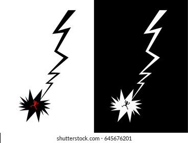 Lighting Strike hit on a man