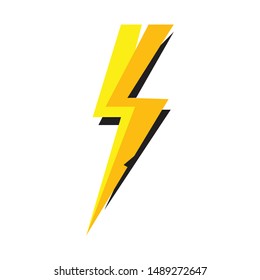 lighting thunderbolt electricity logo design illustration template