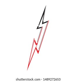 lighting thunderbolt electricity logo design illustration template