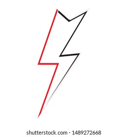 lighting thunderbolt electricity logo design illustration template