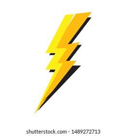 lighting thunderbolt electricity logo design illustration template