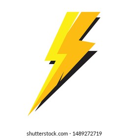 lighting thunderbolt electricity logo design illustration template