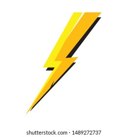 lighting thunderbolt electricity logo design illustration template