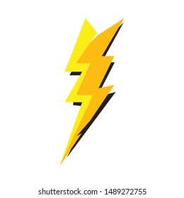 lighting thunderbolt electricity logo design illustration template