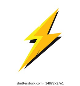 lighting thunderbolt electricity logo design illustration template