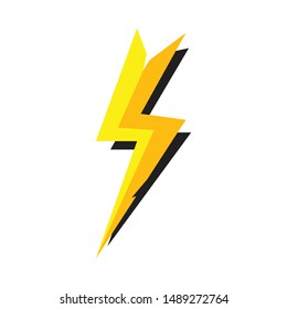 lighting thunderbolt electricity logo design illustration template