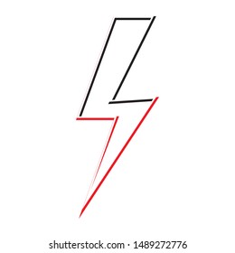 lighting thunderbolt electricity logo design illustration template