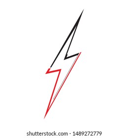 lighting thunderbolt electricity logo design illustration template