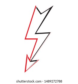 lighting thunderbolt electricity logo design illustration template
