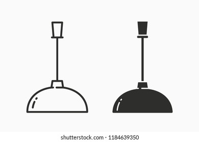 Lighting vector icon. Black illustration isolated on white. Simple pictogram for graphic and web design.
